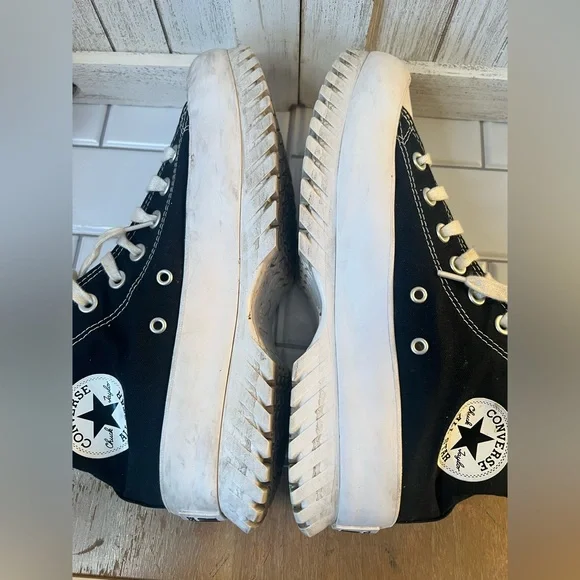 Converse Black and White platform High-Tops - Picture 4 of 5